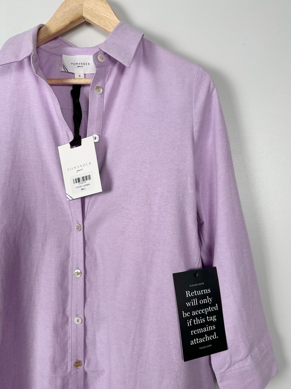 POMANDER PLACE Lavender Oxford Harris Shirt Dress - Picture 6 of 8